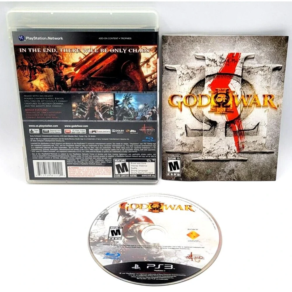 GOD OF‎ WAR III 3 CIB COMPLETE IN BOX PS3 PLAYSTATION 3 GAME SONY